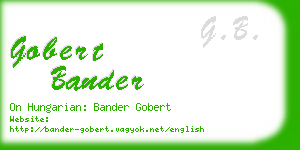 gobert bander business card